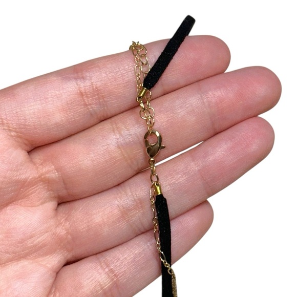 Anthropologie Serefina Black & Turquoise Stone Choker - Picture 3 of 6